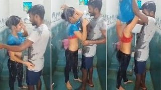 Village Wife Fucked By Young Boy In Bathroom Recorded By Cuckold Husband