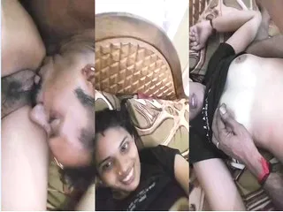 Sexy Desi Wife Boobs Pressing and Pussy Licking