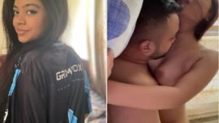 Gorgeous girlfriend nude foreplay viral desi chudai