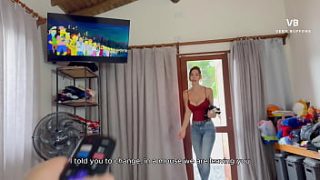 Madrastra de culo grande y un creampie de su hijastro