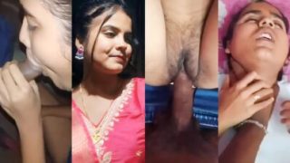 Bengali girlfriend sloppy, hard-fucking, and sucking cock