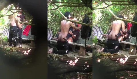 jungle mai bench pe baitha ke ladki ki seal todi leak mms